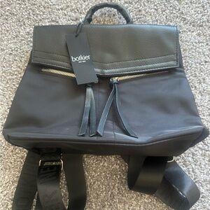 Botkier Black Nylon & Leather Trim Backpack